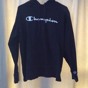 Black Champion hooded sweatshirt M